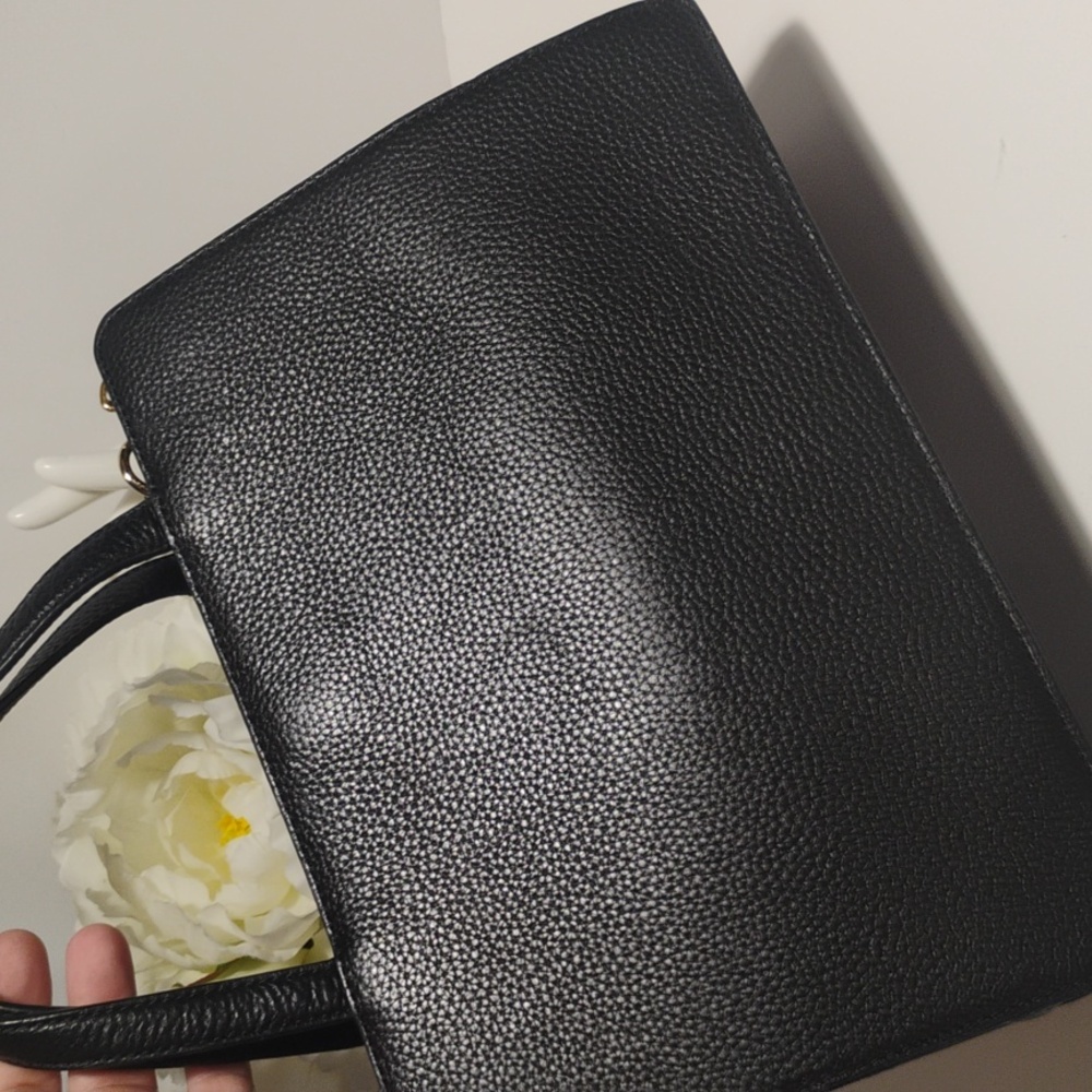 NWOT kate spade Black Pebbled Leather Bow Top-Handle Crossbody Bag - Picture 5 of 13